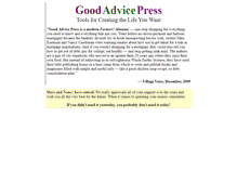 Tablet Screenshot of goodadvicepress.com